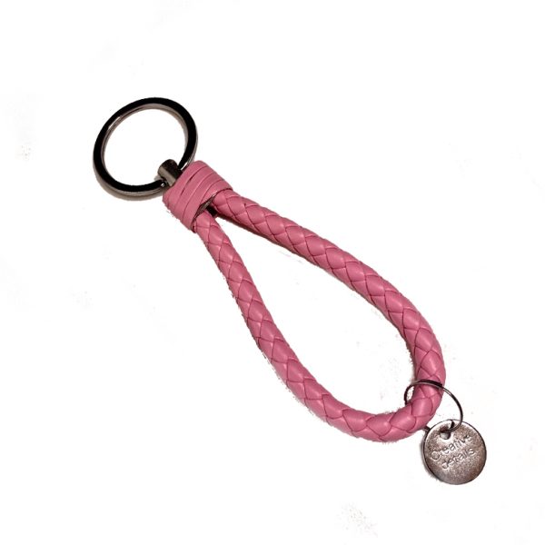 Keychain Braids Pink & Silver